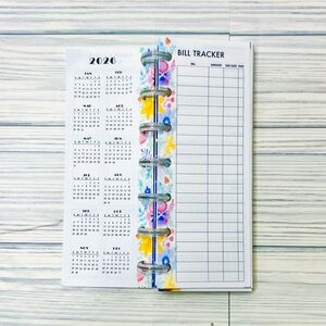 Happy Planner skinny mini extension set 6 months undated floral